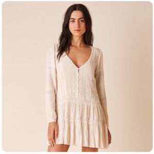 The Impeccable Pig Jenny Mini Dress Laced Boho Hippie Size L